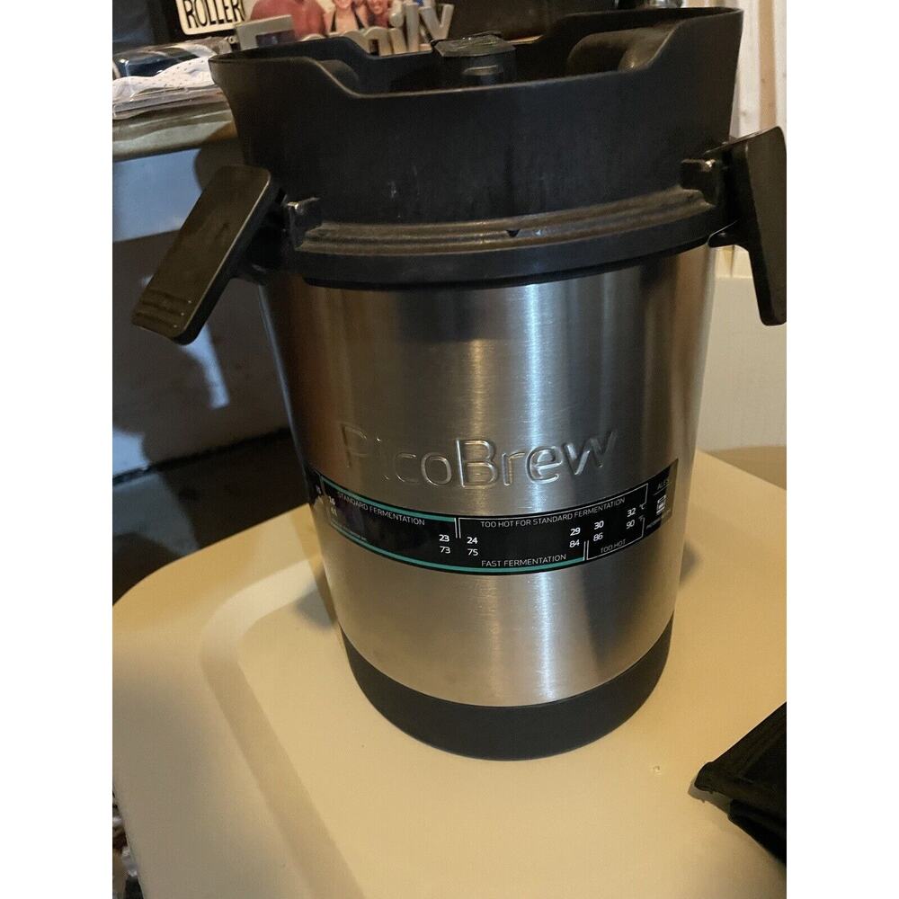 Pico Brew Fermentation Brew Keg Pressurized 1.75 Gallon + Gas Gauge & Sleeve